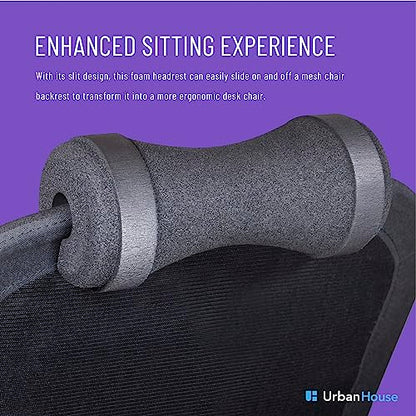 Neck Support Firm Pillow for Office Desk Mesh Chair without Headrest