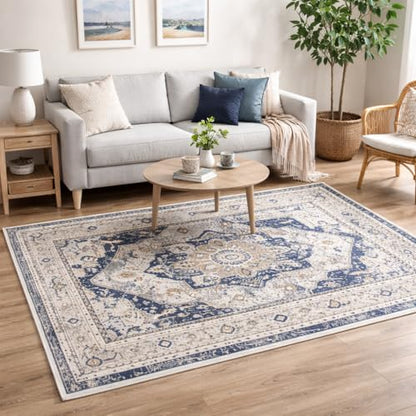 Chair Mat 5x6, Washable Low Pile Area Rug for Living Room