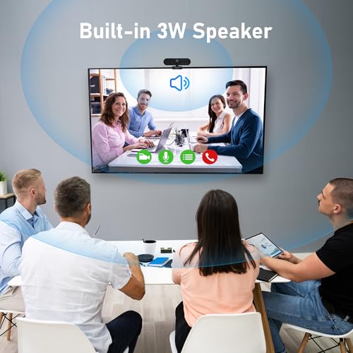 saylas 4K Webcam with Microphone and Speaker, 120° FOV Wide Angle Web cam with Remote, Noise-Cancelling Mics, Auto Focus, Privacy Cover, Plug & Play Web Camera for Computer, USB Webcam for Pc, Laptop - color: 4K/120° FOV