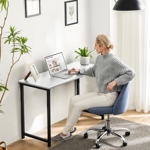 Sweetcrispy 55-Inch Computer Desk for Bedroom, White - color: White, size: 55-Inch