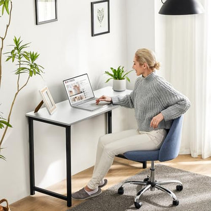 Sweetcrispy 55-Inch Computer Desk for Bedroom, White - color: White, size: 55-Inch