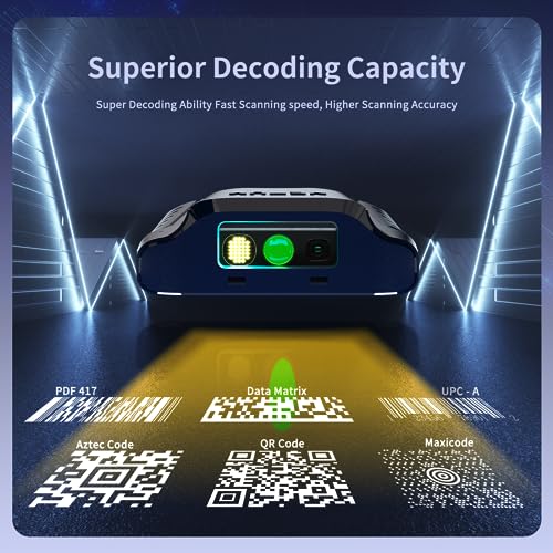 NETUM Bluetooth 2D Barcode Scanner, 3-in-1 Portable QR Bar Code Reader | Automatic Wireless Gun Scan Back Clip Work with Tablet iOS Android Windows MacOS for Warehouse Inventory POS (2D - E950) - size: 2D - E950
