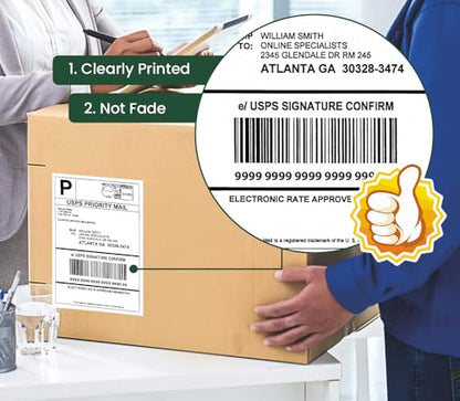 500 Labels 1 Rolls 4"×6" Direct Thermal Shipping Labels | Perforated and Strong Adhesive, Commercial Grade, Compatible with Zebra, Rollo, Jadens, Nelko, and Other Thermal Printers - size: 1 Rolls | 500 Labels, style: Roll