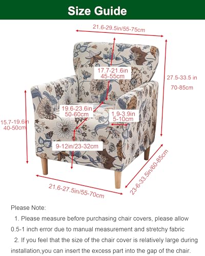 CRFATOP Accent Chair Cover, Stretch Armchair Slipcover for Living Room - color: Color A08