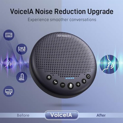 EMEET Luna Plus Conference Speaker and Microphone w/ 8 Mics, 360° Voice Pickup - size: Luna Plus for 10