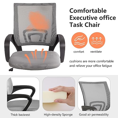 PayLessHere | Office Chair | Grey | Pack of 2 | with Lumbar Support - color: Grey, style: pack of 2