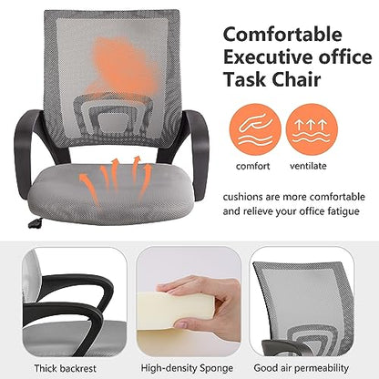 PayLessHere | Office Chair | Grey | Pack of 2 | with Lumbar Support - color: Grey, style: pack of 2