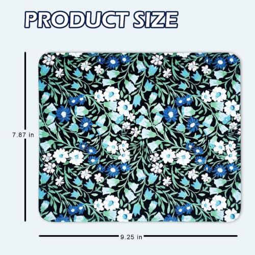 Mouse Pad for Desk with Stitched Edge, Premium Cute Washable Mouse Pads. Computer Mousepad with Non-Slip Rubber Base, Mousepads for Laptop, 9.25x7.75x0.12 inch (Midnight Vines) - color: Midnight Vines