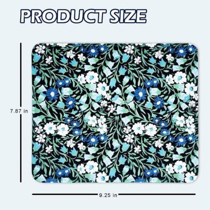 Mouse Pad for Desk with Stitched Edge, Premium Cute Washable Mouse Pads. Computer Mousepad with Non-Slip Rubber Base, Mousepads for Laptop, 9.25x7.75x0.12 inch (Midnight Vines) - color: Midnight Vines
