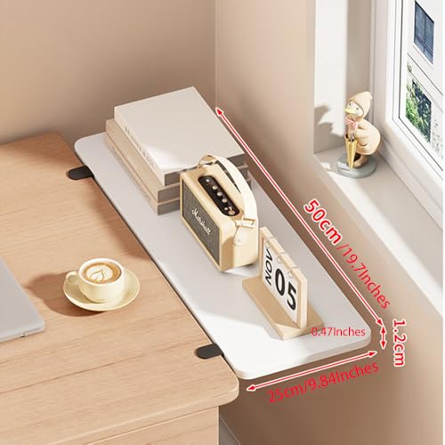 Desk Extender Tray, Punch-Free Clamp on 90° Foldable Keyboard Drawer Tray, Table Mount Armrest Shelf, Computer Elbow Arm Support (White, 19.7"*9.8"*0.5"/50cm*25cm*1.2cm) - color: White, size: 19.7"*9.8"*0.5"/50cm*25cm*1.2cm