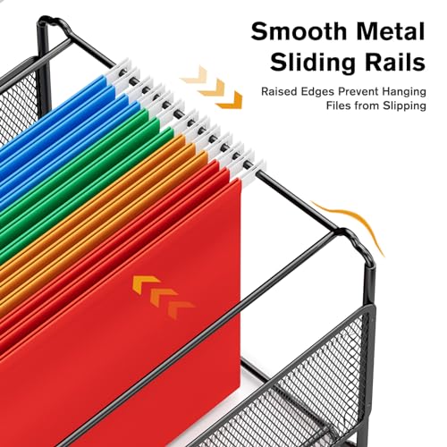 MaxGear Hanging File Organizer Box, Letter Size File Folder Organizer Desk - style: Hollow Out-1 Pack