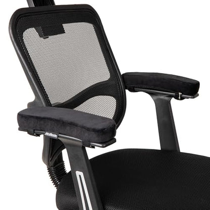 Mind Reader Air-Cloud Memory Foam Armrest Pads, Office & Gaming Chair Arm Rests, Elbow Support with Washable Cover, Black - size: Armrest