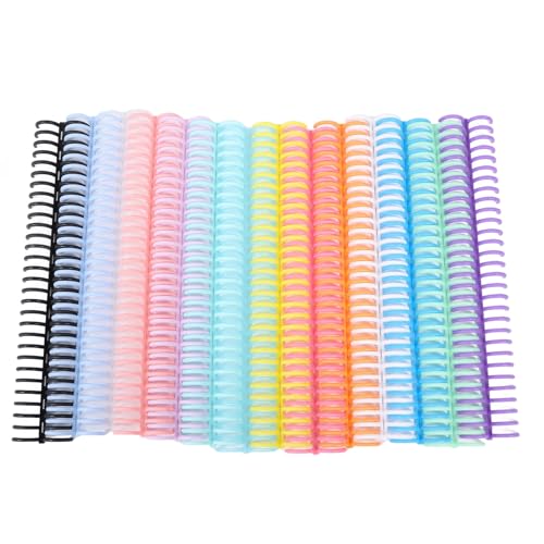 14 Pcs Plastic Binding Combs, 14 Colors Comb Binding Spines, Ring Plastic Combs and Spines for Teacher Student Document Notebook File Making, for A4 B5 A5