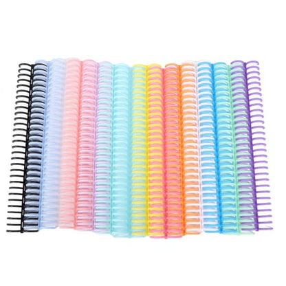14 Pcs Plastic Binding Combs, 14 Colors Comb Binding Spines, Ring Plastic Combs and Spines for Teacher Student Document Notebook File Making, for A4 B5 A5