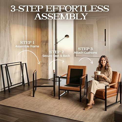 Yaheetech Mid-Century Modern Accent Chairs Set of 2, Light Brown - color: Light Brown, size: Set of 2