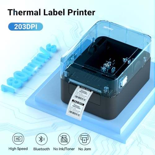 iDPRT SP320 Desktop Label Maker Bluetooth Thermal Shipping Label Printer | for Parcel Shipping, Small Businesses, Offices, and Home, Sticker Printer Supports Amazon, TikTok, Etsy, Shopify, USPS, etc