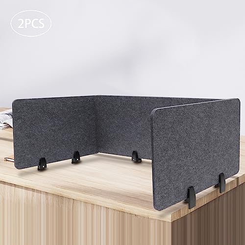 Desktop Mounted Privacy Cubicle Panel,23"x16"Mounted Privacy Panel to Reduce Noise and Visual Distractions,Clamp-On Acoustic Desk Divider for Classrooms Libraries