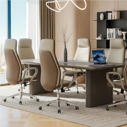 EUREKA ERGONOMIC Clara Executive Office Chair, Faux Leather, Beige Brown - color: Beige-brown, size: Pack of 1