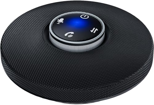 ConfCall MS13B Corded USB Speakerphone, Triple Array Mics with Noise Reduction, Enhanced Voice Pickup, Full-Duplex for Zoom, Teams, Skype