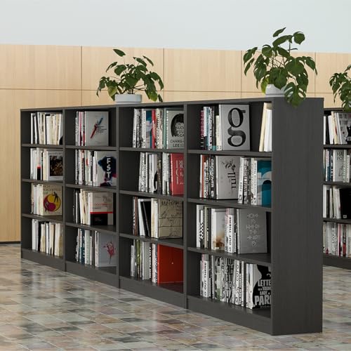 Farini 48 Inch Tall Bookcase,4 Shelf Bookshelves,Adjustable Bookshelf for Home Office,Grey - color: Grey, size: 4 shelf