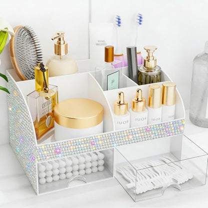 COMFYROOM Makeup Organizer, Bathroom Organizer (Bling White) - color: Bling White
