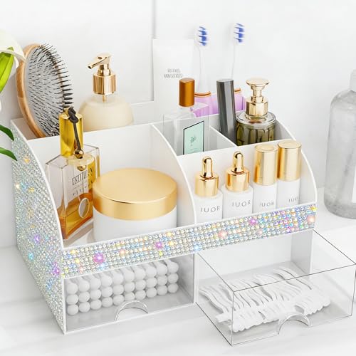 COMFYROOM Makeup Organizer, Bathroom Organizer (Bling White) - color: Bling White