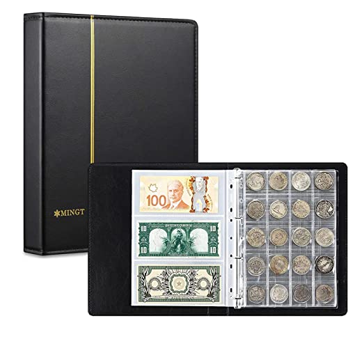 AITIME 5 in 1 Coin and Currency Collection Book Holders for Collectors - color: 5 in 1 Binder