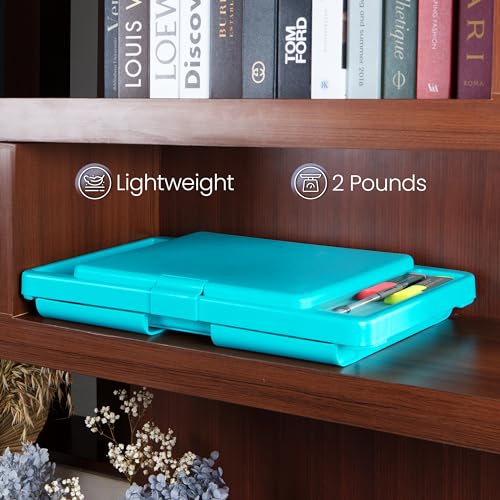 Loddie Doddie Foldable Lap Desk for Adults, Bed Tray, Teal Blue, 9.75"x12" - color: Teal Blue