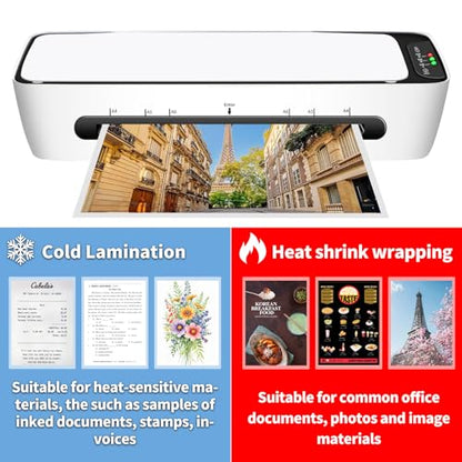 9 Inch A4 Thermal Laminator 6-in-1 Laminating Machine 3-6 mil (9" sl688) | 1min Warm-up 450mm/min Full set of accessories - size: 9" sl688