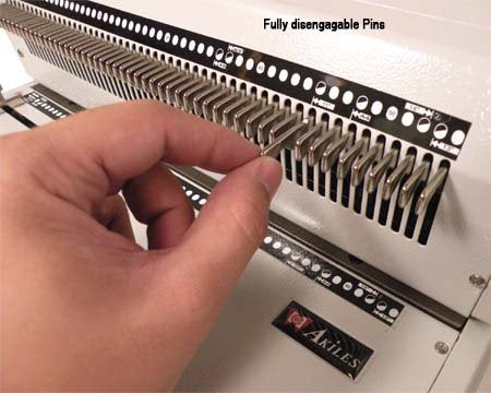 Akiles ACM-EPI41+ Model CoilMac-EPI+ Electric Coil Punch with HD Electric Coil Inserter, Special 4 x 5mm Oval Holes, All 54 Disengageable Pins, Letter 4:1 Pitch, Up to 25 Sheets Punching Capacity | Electric Punch, With Electric Inserter