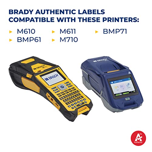 Brady Self-Laminating Vinyl Wrap Around Wire and Cable Labels for M610, M611, M710, BMP61, and BMP71 Printers - 1.5" x 0.75". M6-30-427