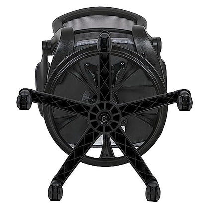 EMMA + OLIVER Mid-Back Gray Mesh Drafting Chair - color: Dark Gray
