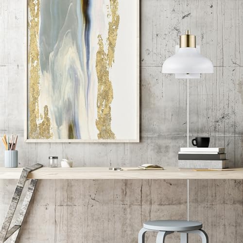GLOBE Electric 51344 1-Light Plug-in or Hardwire Swing Arm Wall Sconce, White, Brass Accents, White-Cloth Cord, Mounted Bedside Lamp, Kitchen Sconces Wall-Lighting, Bulb Not Included (Pack of 2) - size: 5.75" (Pack of 2)