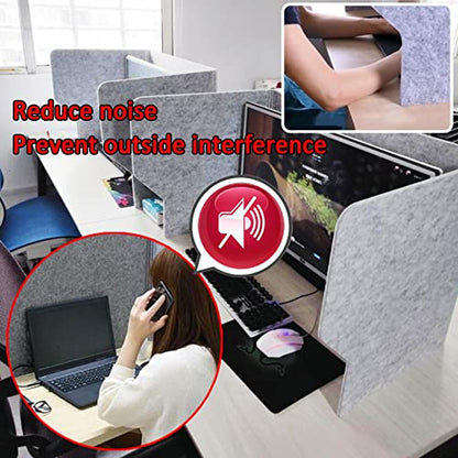 Desk Privacy Panel, Freestanding Office with 4 Brackets, Dividers Reduces, Desktop Ideal - size: 100cm/39in