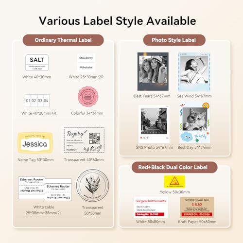 NIIMBOT B21 Pro 300 DPI Bluetooth Label Maker with Tape, Beige - color: Beige