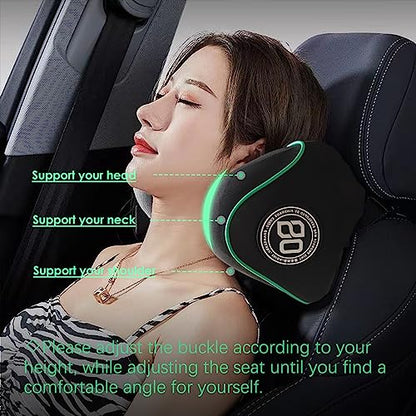 Really Soft Car Headrest Pillow, Neck Pillow for Car with Adjustable Strap - color: Blue
