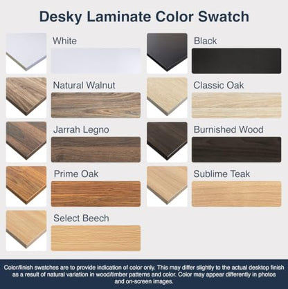 Desky Dual Laminate Sit Stand Desk Black 70.9" Matte Black - color: Black / Matte Black, size: 70.9 x 29.5 inches