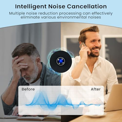 ConfCall MS13B Corded USB Speakerphone, Triple Array Mics with Noise Reduction, Enhanced Voice Pickup, Full-Duplex for Zoom, Teams, Skype