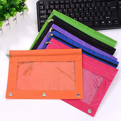 Binder Pencil Pouch 3 Rings Pencil Case - color: Purple