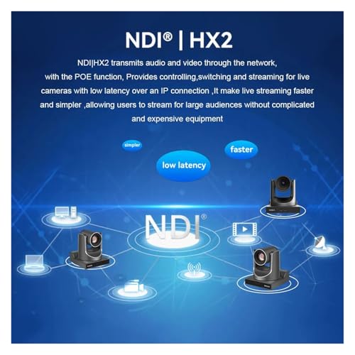Camera Ai Tracking Conference Camera Ptz Video Live Streaming Camera For Video Confere Church(V60XL-N 20X NDI) - size: V60XL-N 20X NDI