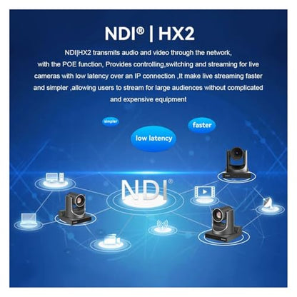 Camera Ai Tracking Conference Camera Ptz Video Live Streaming Camera For Video Confere Church(V60XL-N 20X NDI) - size: V60XL-N 20X NDI
