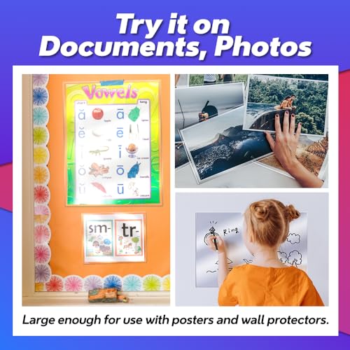 VIOLETTO 4mil Self-Adhesive Laminating Sheets 20 Pack, Menu Size, 12.3x17.1 Inches, No Machine Needed - size: Menu Size 20Pack