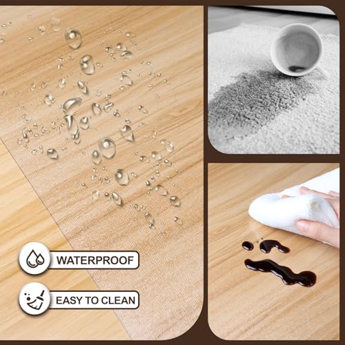 Upgraded 2mm Thick Clear Office Chair Mat, 59"x75" Vinyl Floor Mat - color: Clear, size: 60"x75"