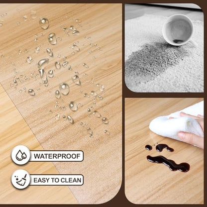 Upgraded 2mm Thick Clear Office Chair Mat, 59"x75" Vinyl Floor Mat - color: Clear, size: 60"x75"