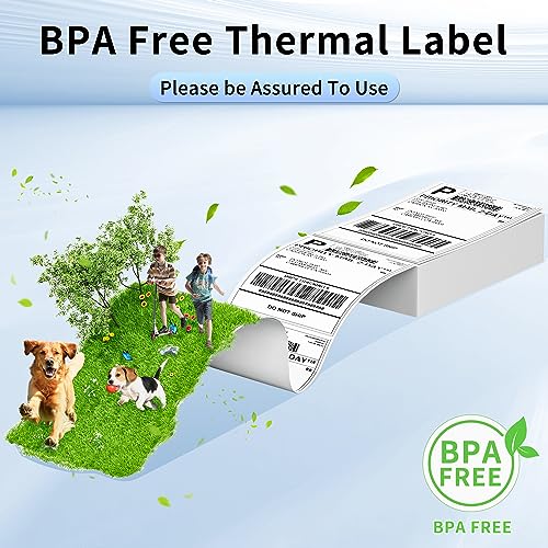 Phomemo Bluetooth Shipping Label Printer, 241BT 4X6 Wireless Thermal Label Printer for Small Business 4X6 Thermal Labels 100 Sheet of 1 Stack