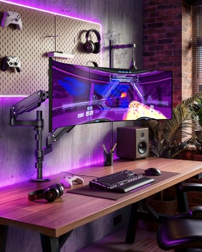 monTEK Vertical Stacked Dual Monitor Stand, 17–32", Full Motion Desk Mount