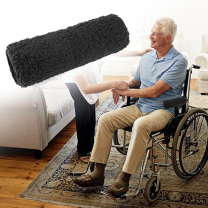 QWORK Wheelchair Armrest Cover (Pair) - Memory Foam Pads for Reduce Pressure Points Discomfort -Soft Wheelchair Cushions for Arm