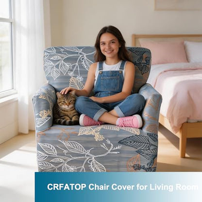 CRFATOP Accent Chair Cover, Stretch Armchair Slipcover for Living Room - color: Color A03