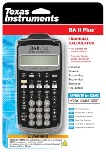 Texas Instruments BA II Plus Professional Advanced Financial Calculator