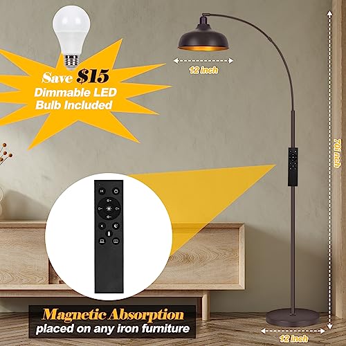 Arc Floor Lamps Bronze, Standing Lamps for Living Room Reading Lamps 70” - color: Oil-Rubbed Bronze